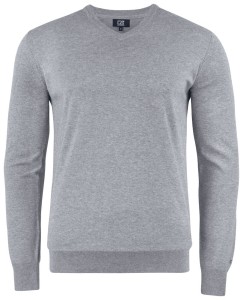 CUTTER & BUCK OAKVILLE V-NECK GREY MELANGE