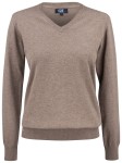 CUTTER & BUCK OAKVILLE V-NECK WOMAN NOUGAT MELANGE