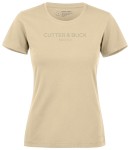 CUTTER & BUCK MANZANITA ROUNDNECK WOMAN BEIGE PRINT
