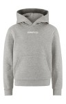 BLUZA CRAFT COMMUNITY 2.0 HOODIE LOGO JUNIOR  GREY MELANGE