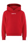 BLUZA CRAFT COMMUNITY 2.0 HOODIE LOGO JUNIOR  BRIGHT RED