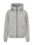 BLUZA CRAFT COMMUNITY 2.0 LOGO FZ HOODIE WOMAN GREY MELANGE