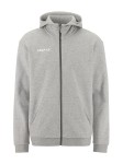 BLUZA CRAFT COMMUNITY 2.0 LOGO FZ HOODIE GREY MELANGE