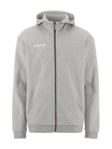 BLUZA CRAFT COMMUNITY 2.0 LOGO FZ HOODIE GREY MELANGE
