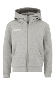 BLUZA CRAFT COMMUNITY 2.0 LOGO FZ HOODIE JUNIOR GREY MELANGE
