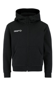 BLUZA CRAFT COMMUNITY 2.0 LOGO FZ HOODIE JUNIOR BLACK