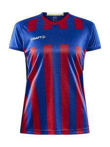 KOSZULKA CRAFT PROGRESS 2.0 STRIPE JERSEY WOMAN CLUB COBOLT/BRIGHT RED