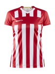KOSZULKA CRAFT PROGRESS 2.0 STRIPE JERSEY WOMAN BRIGHT RED/WHITE