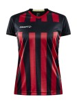 KOSZULKA CRAFT PROGRESS 2.0 STRIPE JERSEY WOMAN BLACK/BRIGHT RED