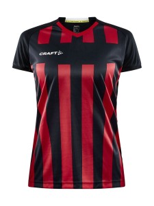 KOSZULKA CRAFT PROGRESS 2.0 STRIPE JERSEY WOMAN BLACK/BRIGHT RED
