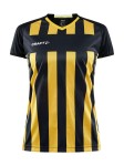 KOSZULKA CRAFT PROGRESS 2.0 STRIPE JERSEY WOMAN BLACK/SWEDEN YELLOW