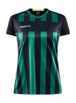 KOSZULKA CRAFT PROGRESS 2.0 STRIPE JERSEY WOMAN BLACK/TEAM GREEN