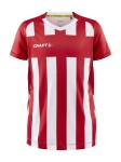 KOSZULKA CRAFT PROGRESS 2.0 STRIPE JERSEY JUNIOR BRIGHT RED/WHITE