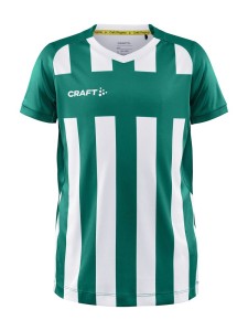 KOSZULKA CRAFT PROGRESS 2.0 STRIPE JERSEY JUNIOR TEAM GREEN/WHITE