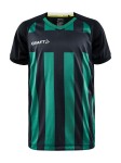 KOSZULKA CRAFT PROGRESS 2.0 STRIPE JERSEY JUNIOR BLACK/TEAM GREEN