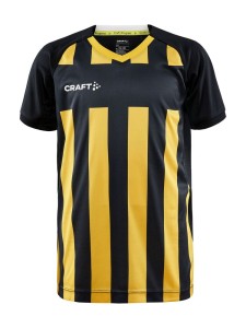 KOSZULKA CRAFT PROGRESS 2.0 STRIPE JERSEY JUNIOR BLACK/SWEDEN YELLOW